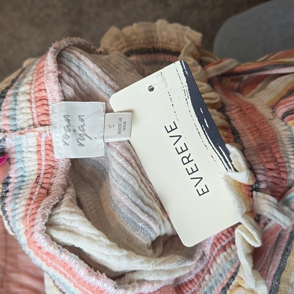 NWT Evereve Roan+Ryan Multicolor Striped Cotton Shorts Size Small and Medium - Picture 8 of 10